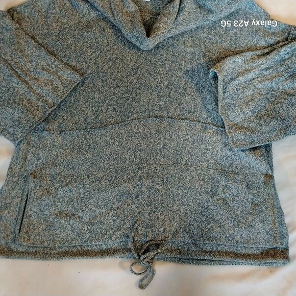 Pure Jill Kimono Turtleneck Sweater L Blue Cotton Modal Cashmere Blend Cozycore - Picture 3 of 7